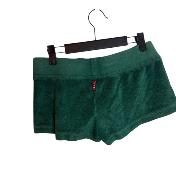 Hard Tail Forest Green Terrycloth Y2K Short Shorts - Picture 2 of 5